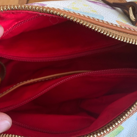 Dooney & Bourke White Shoulder Bag w/ Multicolor Ice-cream Cone Design - Picture 3 of 4